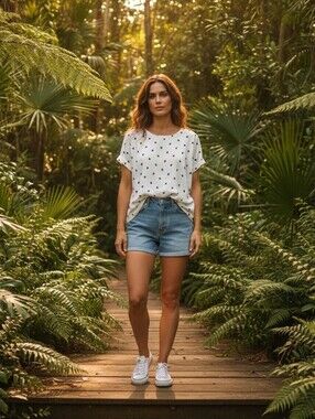 LC WAIKIKI Stylish White Polka Dot Women's Blouse